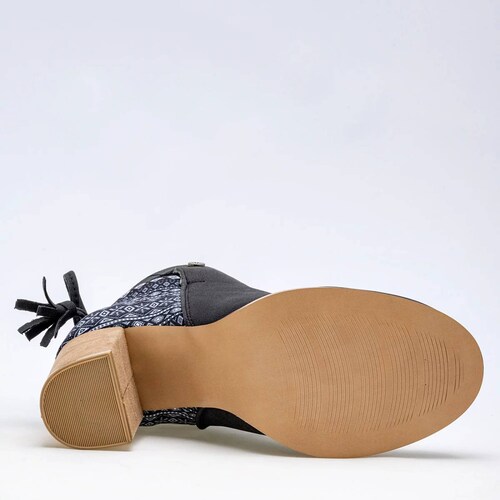 BOTA GAMUZA Para Mujer Mora tierra 11412124, Color Negro CE V7