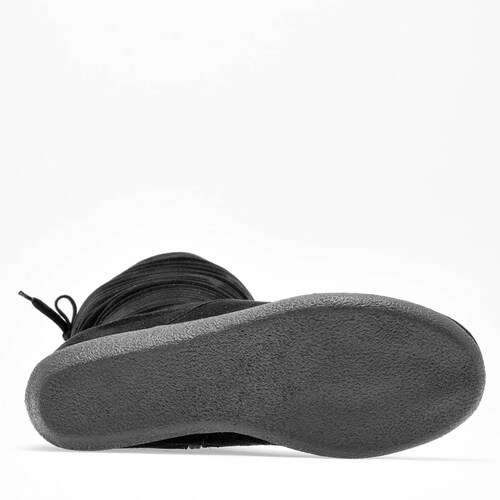 BOTA LARGA GAMUZA Para Mujer Via victoria 9092, Color Negro CE V7