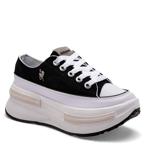 TENIS CHUNKY Para Mujer American polo 2572, Color Negro CE V7