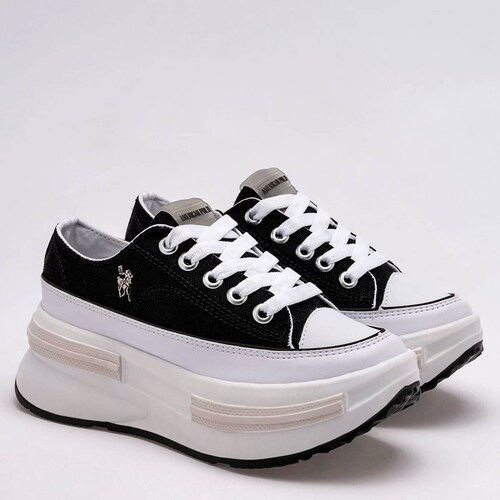 TENIS CHUNKY Para Mujer American polo 2572, Color Negro CE V7