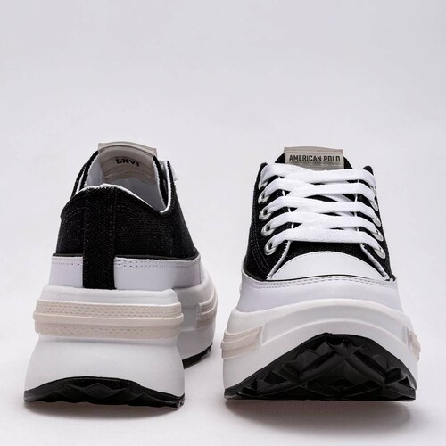 TENIS CHUNKY Para Mujer American polo 2572, Color Negro CE V7