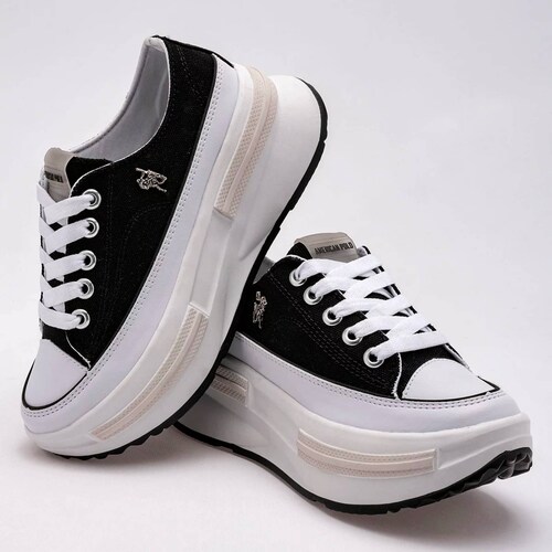 TENIS CHUNKY Para Mujer American polo 2572, Color Negro CE V7