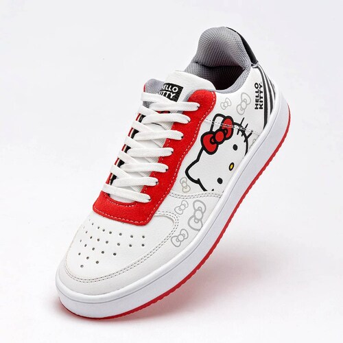 TENIS KITTY Para Mujer Tenis con imaginacion 3907D, Color Blanco CE V7