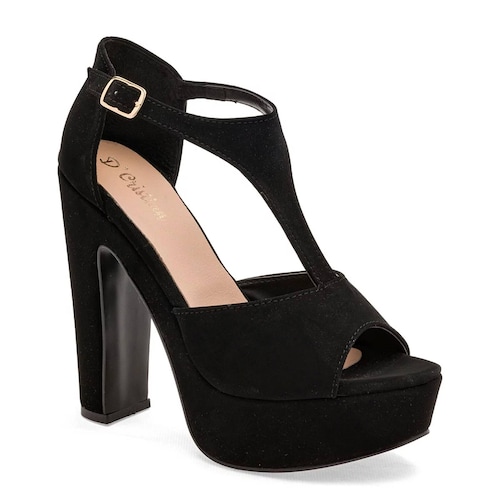 ZAPATILLA BOCA DE PESCADO Para Mujer Dcristian 3050, Color Negro CE V7