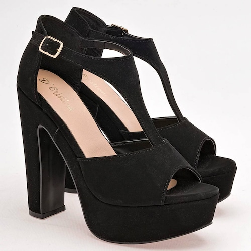 ZAPATILLA BOCA DE PESCADO Para Mujer Dcristian 3050, Color Negro CE V7