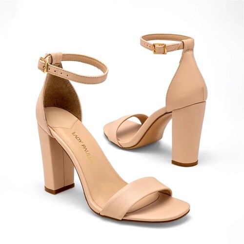 ZAPATILLA DE PULSERA Para Mujer Lady paulina 22615, Color Beige -1 V7
