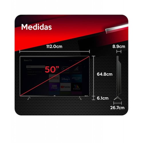 Pantalla Jvc 50 Pulgadas Uhd 4k Smart Roku 