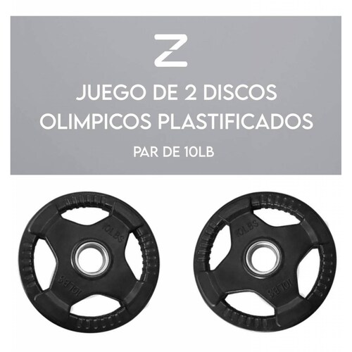 Par De Discos Para Pesas Olimpicos Barra Gym Agarradera 10lb 