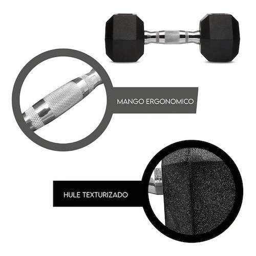 Kit De Pesas Para Hacer Ejercicio Par De Mancuernas Gym 25lb 