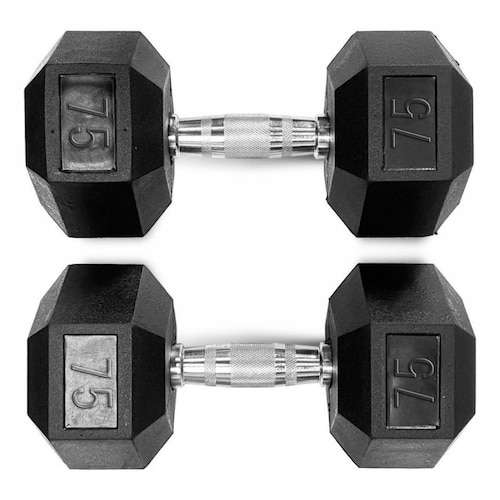 Par De Mancuernas Kit De Pesas Para Hacer Ejercicio Gym 75lb 