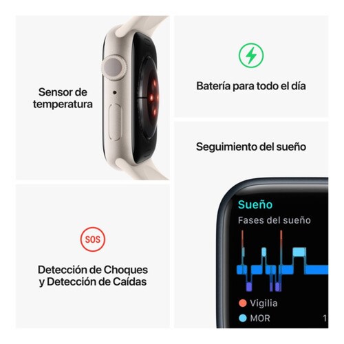 Apple Watch Series 8 Gps   Caja De Aluminio Plata 45 Mm