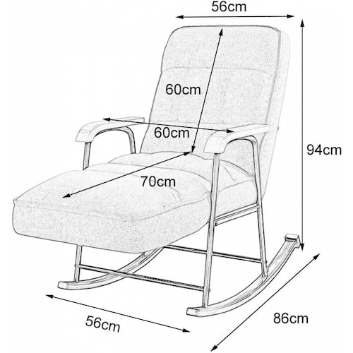 Sillon Reclinable Multifuncional Cómodo Mecedora Leif.