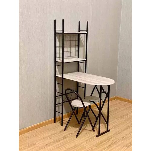 Desayunador Plegable C/2 Bancos de Cocina para Comedor.