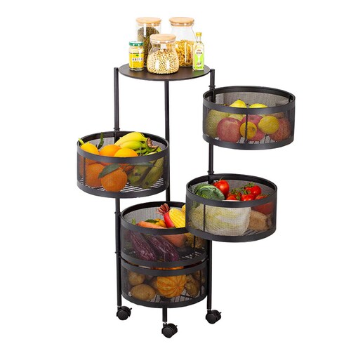 Carrito Organizador Multiusos 5 Niveles Frutero Cocina 360º