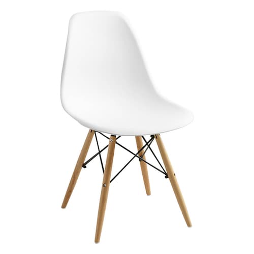Set de 4 Sillas Blancas Modernas Eames Bossa.