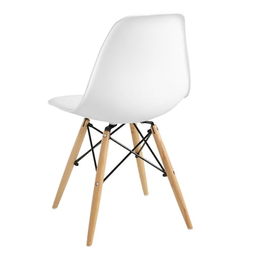 Set de 4 Sillas Blancas Modernas Eames Bossa.