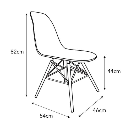 Set de 4 Sillas Blancas Modernas Eames Bossa.