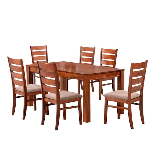 Comedor Minimalista de Madera con 6 Sillas Zurich