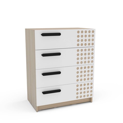 Cómoda Cajonera para Dormitorio 4 Cajones Bossa Domi Blanco