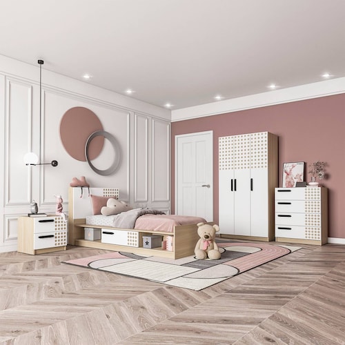 Cómoda Cajonera para Dormitorio 4 Cajones Bossa Domi Blanco