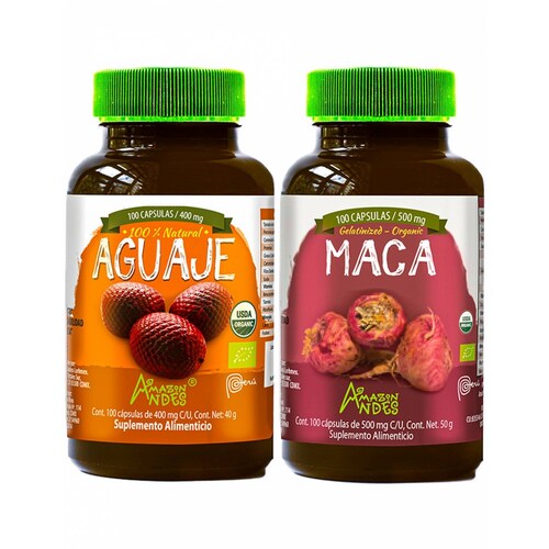 Kit Aguaje Y Macá Roja en Cápsulas (original de Perú)2 Unidades