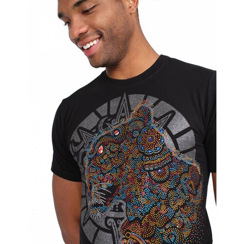 Playera Chak Balam Jaguar en Estoperol y Estampado, Sr. Xólotl Mx para Caballero.