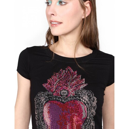 Playera Corazón en Flamas de estoperol, Sr. Xólotl Mx para Dama