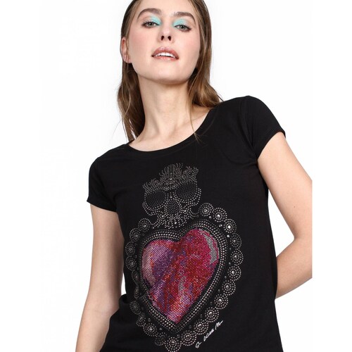 Playera Corazón Cráneo de estoperol, Sr. Xólotl Mx para Dama