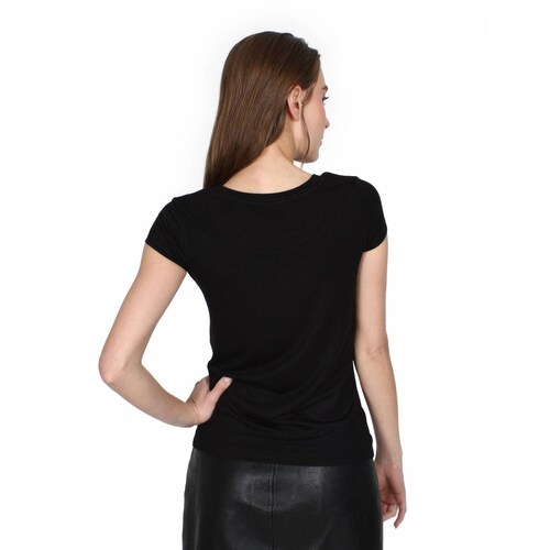 Playera Negra Calavera Tenango Dama