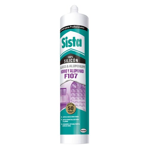Sista f107 vidrio y aluminio negro 300 ml