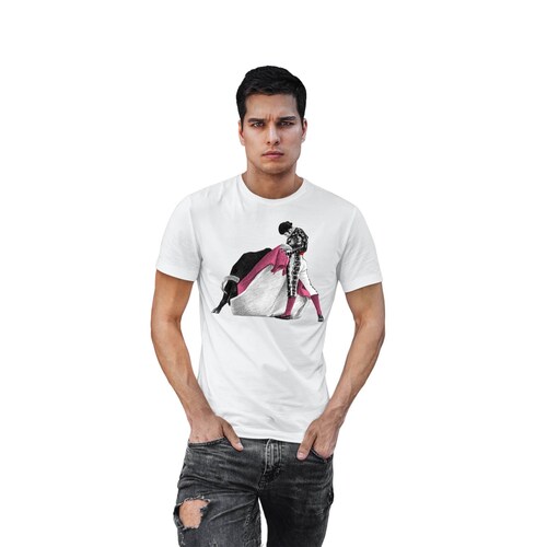 FINA Playera Hombre Alta gama Reg y Slim fit Arte taurino toros torero fiesta vaquero