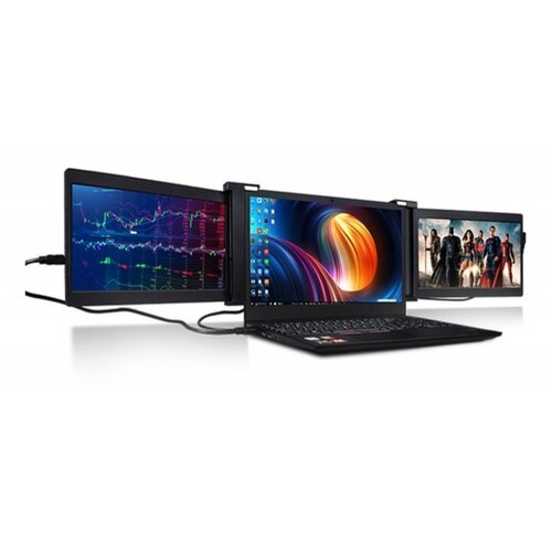 2 Pantallas Para Laptop Portátil Doble Monitor 11,9'' 1080 .