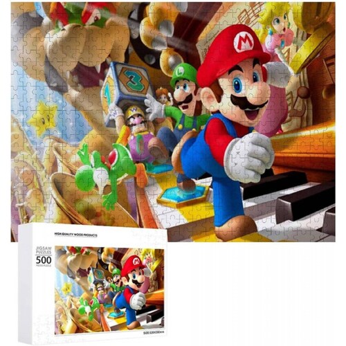 Rompecabezas Super Mario y Donkey Kong, Rompecabezas, Mini Blocks Armables 500 pzs, Figura de Mario, Juguetes de Mario para Niños, Juguete de Construcción, Juguetes Didácticos..