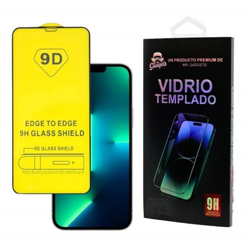 Mica Cristal Vidrio Templado 9d Premium Completa Para iPhone.