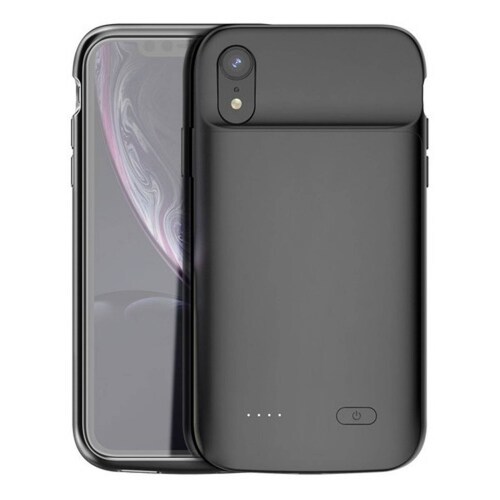 Funda de Batería para iPhone de 5000 mAh Funda Power Bank Recargable, Batería Extendida Externa Portátil, Case Cargador Máxima Protección, Color Negro 
