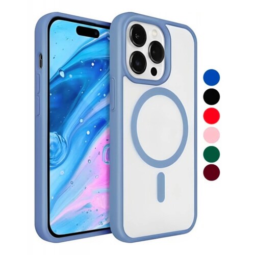 Funda Case Transparente Clear De Colores Para iPhone Magsafe.