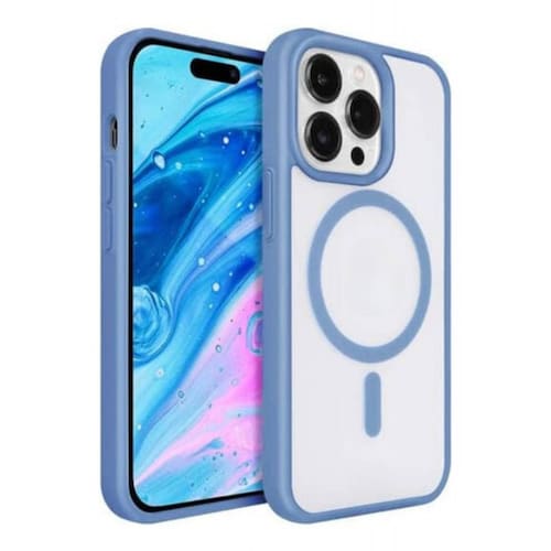 Funda Case Transparente Clear De Colores Para iPhone Magsafe.