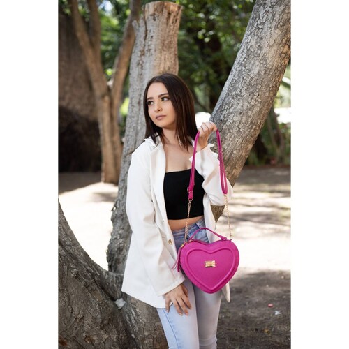 Bolsa Fana Corazón Color Buganvilia Reforzada