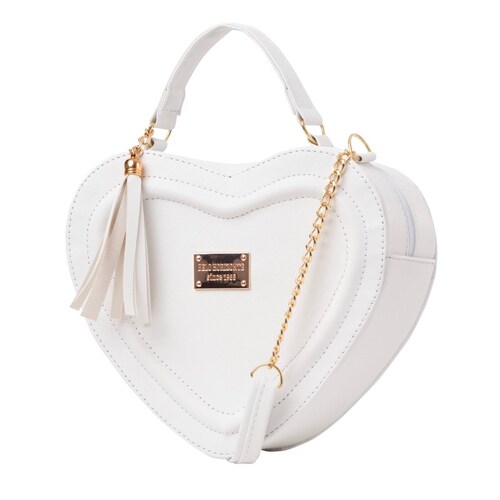 Bolsa Fana Corazón Color Blanco Se Única