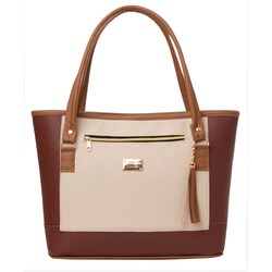 Bolsa Fana Lala Color Beige / Cognac Fashions