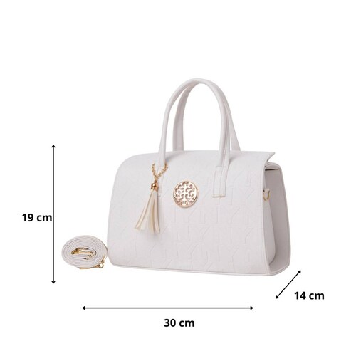 Bolsa Fana Luciana Color Blanco Espectacular