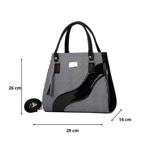 Bolsa Fana Marian Color Cuadri Blanco Espectacular
