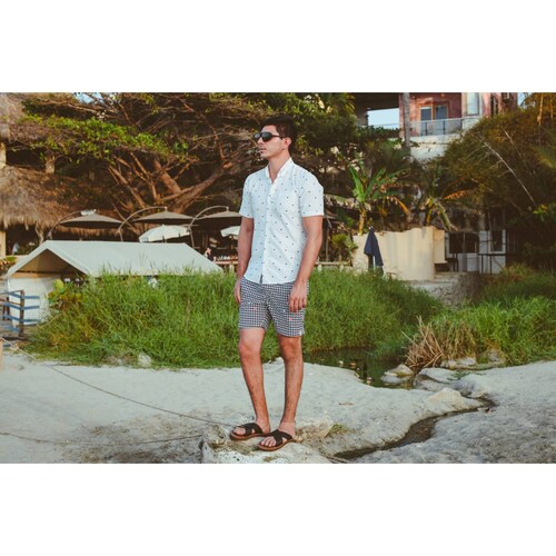 Sandalias Caribeñas Caleta Alebrije Hombre Casual Playa Slide Cruzado Resistente Agua
