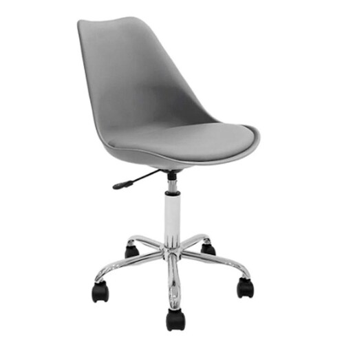 Silla de Oficina Tulip Moderna, Silla de Escritorio Tulip Con Asiento Acolchado 48x56x90