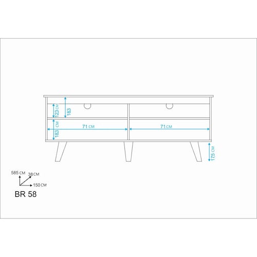 Mesa para TV - Rack Midtown Concept 60" Centro de entretenimiento blanco 