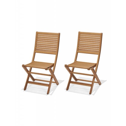 Set de 2 Sillas de jardin de madera Kingsbury premium 