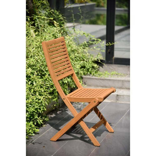 Set de 2 Sillas de jardin de madera Kingsbury premium 