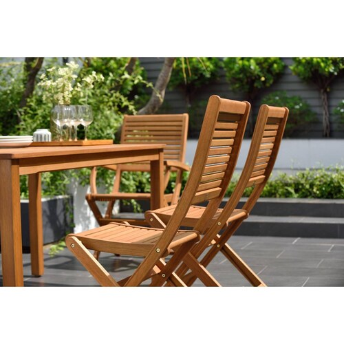 Set de 2 Sillas de jardin de madera Kingsbury premium 