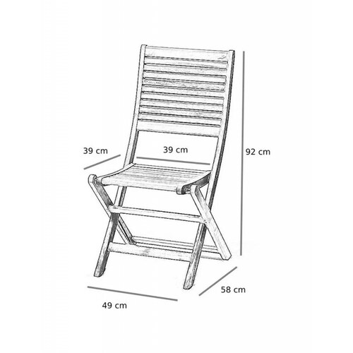 Set de 2 Sillas de jardin de madera Kingsbury premium 