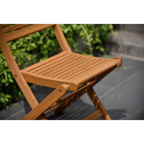 Set de 2 Sillas de jardin de madera Kingsbury premium 
